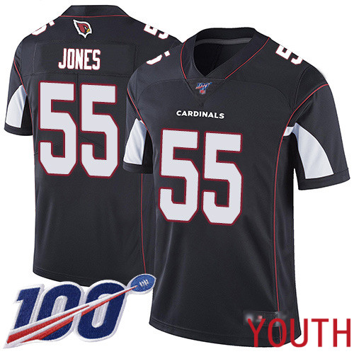 Arizona Cardinals Limited Black Youth Chandler Jones Alternate Jersey NFL Football #55 100th Season Vapor Untouchable